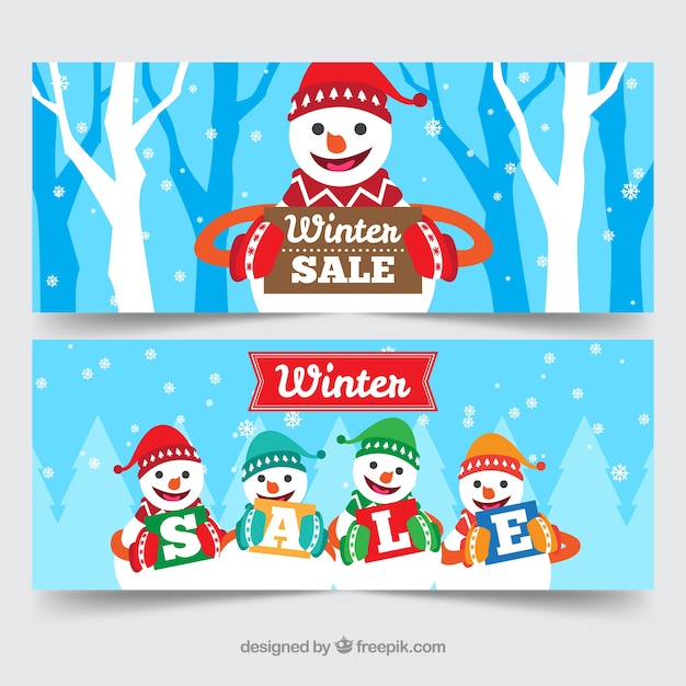 Winter sale banners