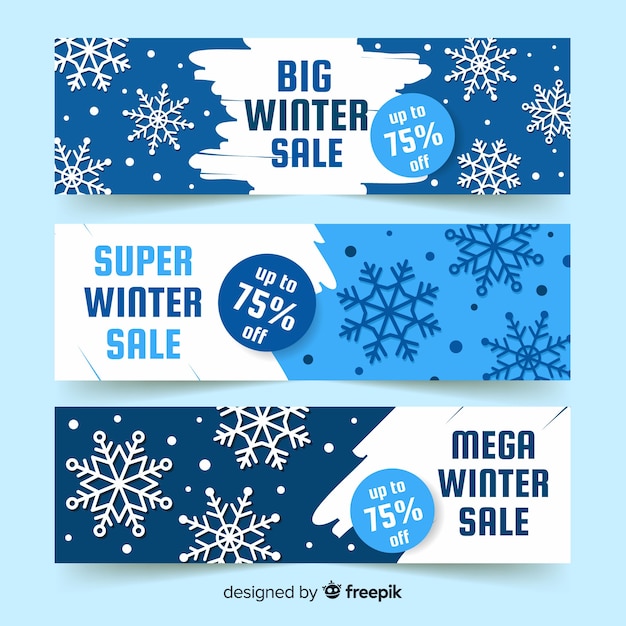 Winter sale banners