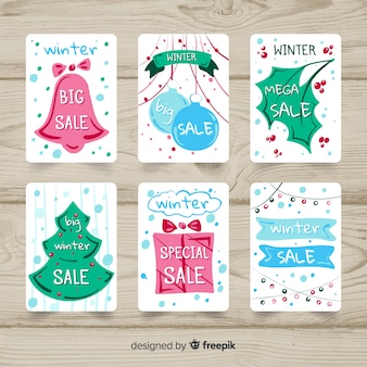 Winter sale cards set