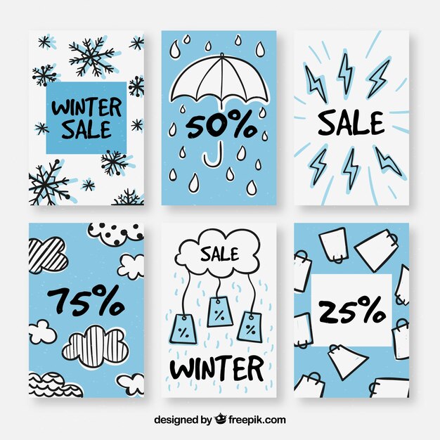 Winter sale cards