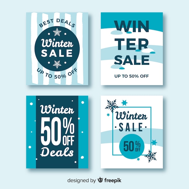 Winter sale cards