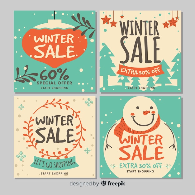 Winter sale cards