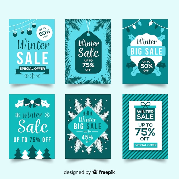 Winter sale cards