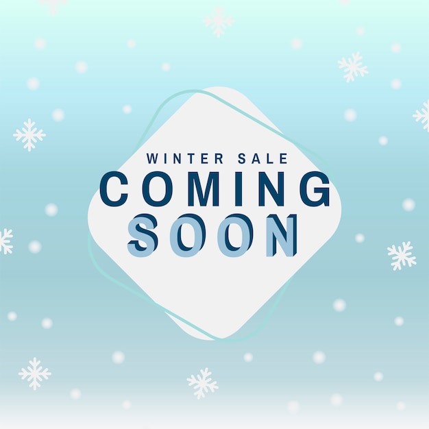 Winter sale coming soon vector