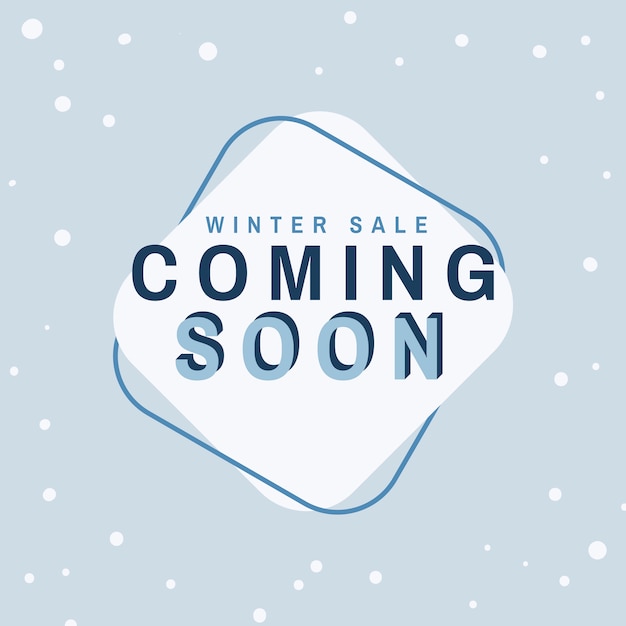 Winter sale coming soon vector