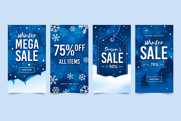 winter sale instagram stories