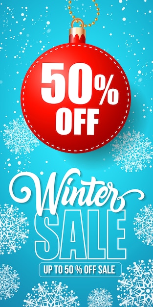 Free vector winter sale lettering