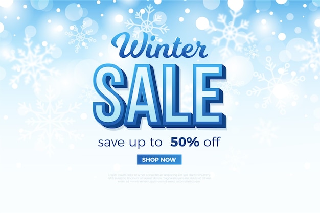 Winter sale promo with special discount