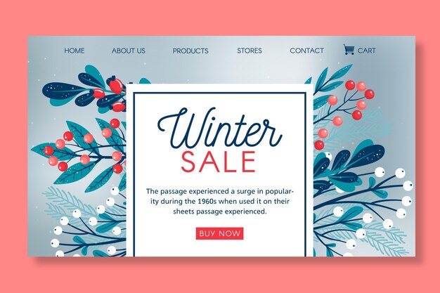Winter sale template landing page