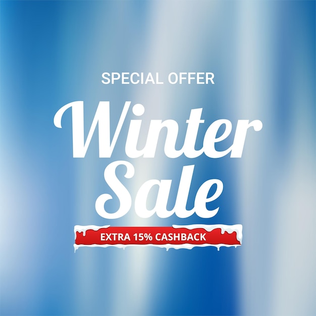 Free vector winter sale trendy soft light illustration