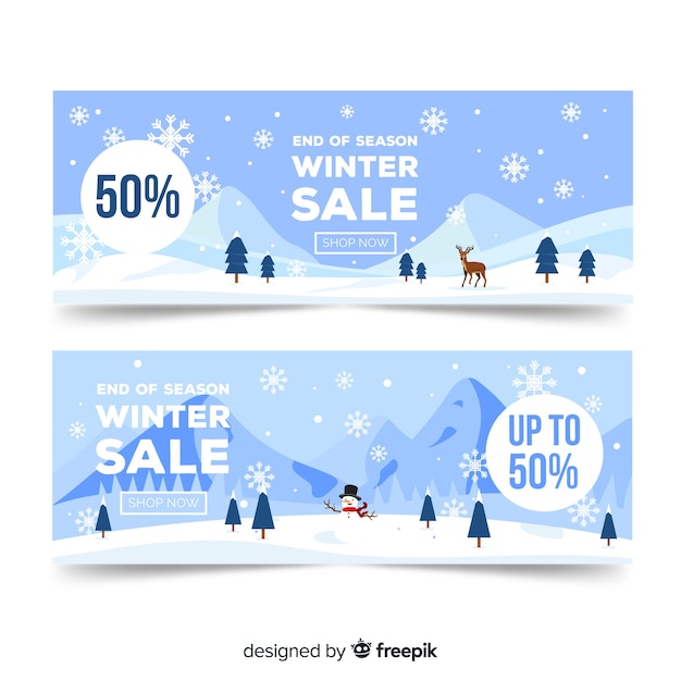Winter sales banner