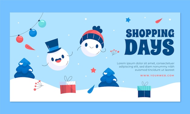 Free vector winter season sale social media promo template