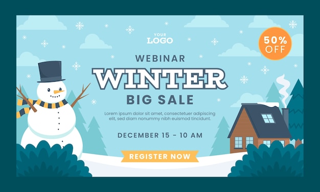 Winter season sale webinar template