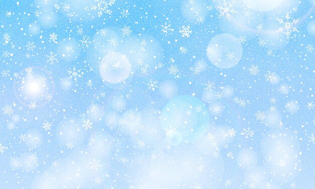 雪のファンタジーの背景 無料のベクター