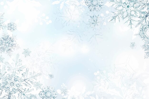 冬の雪の結晶の背景