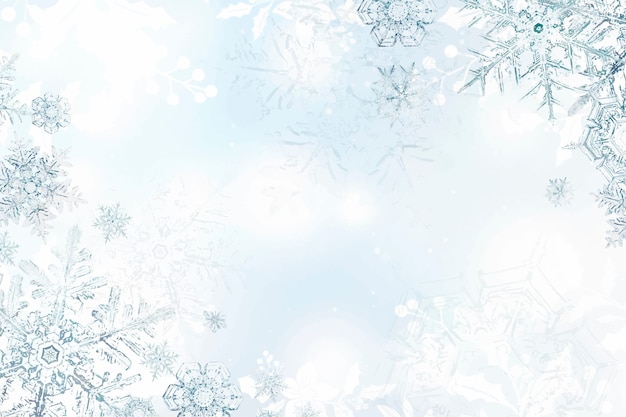 冬の雪の結晶の背景