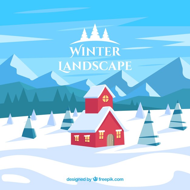 winter snowy landscape background