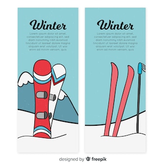 Зимние спортивные баннеры