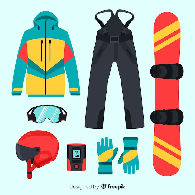 Free vector winter sport equipme