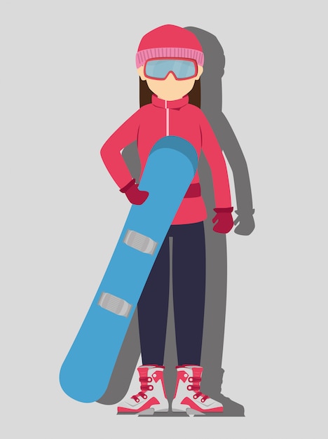 Free vector winter sport and wear accesories