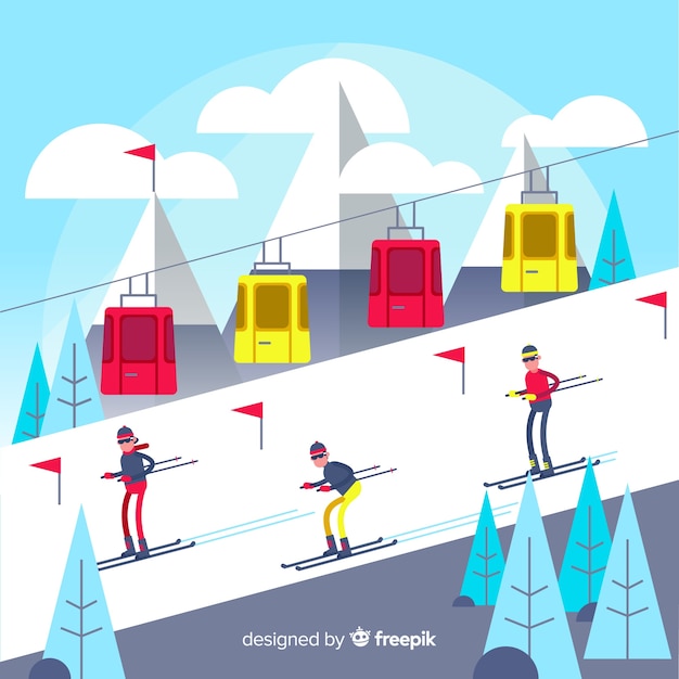 Winter sports background