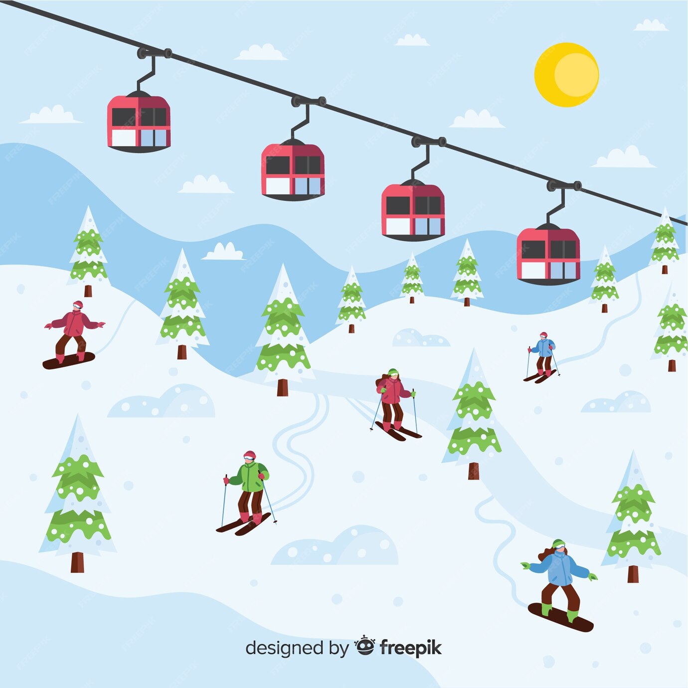 Free Vector | Winter sports