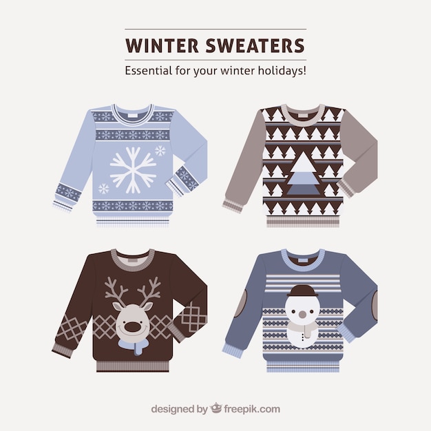 Free vector winter sweaters