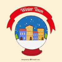 Free vector winter town