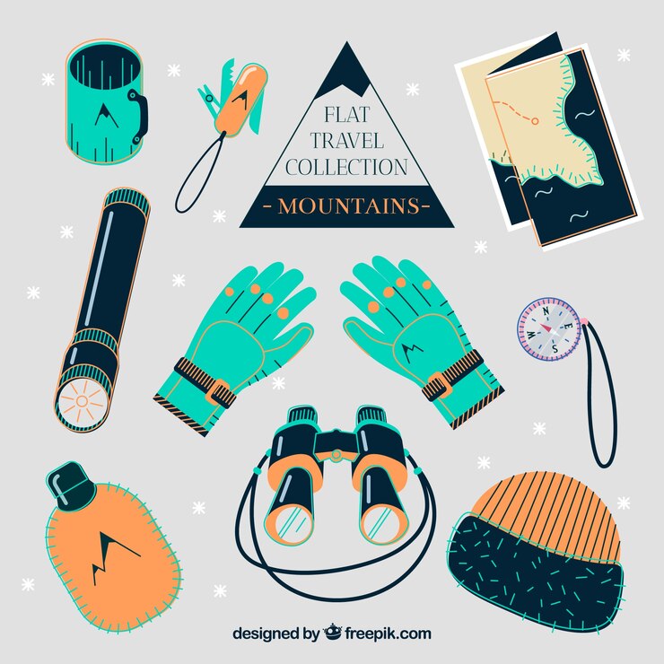 Free Vector winter travel element collection