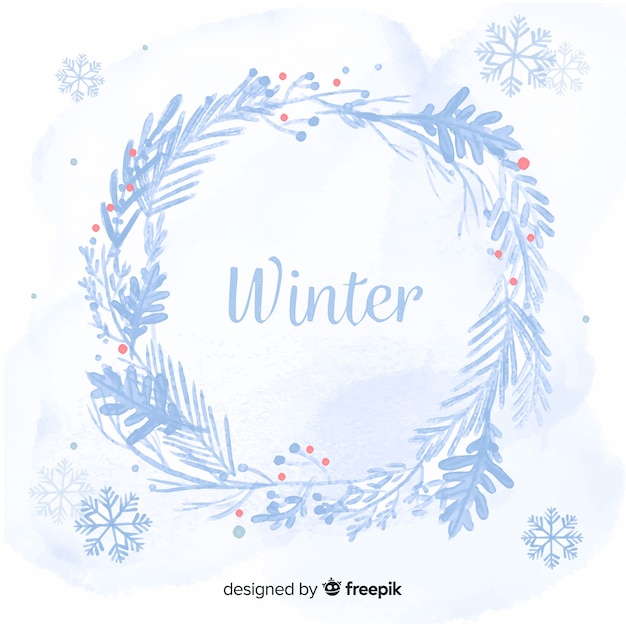 Бесплатное векторное изображение Зимний венок