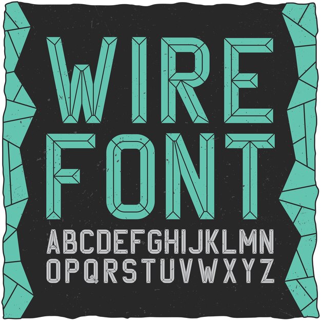 WireFont on black