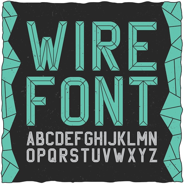WireFont на черном