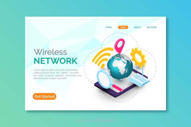 Wireless network landing page