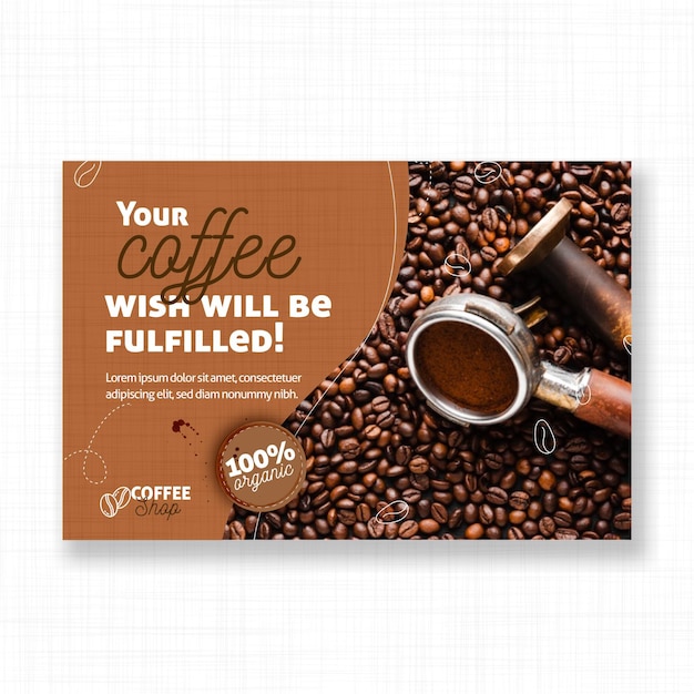 Free vector wish of a coffee banner template