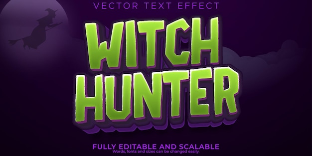 spooky text font free Free vector witch hunter text effect editable wizard and magic text style