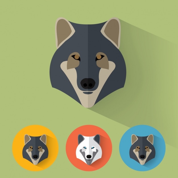 Free vector wolf designs collection