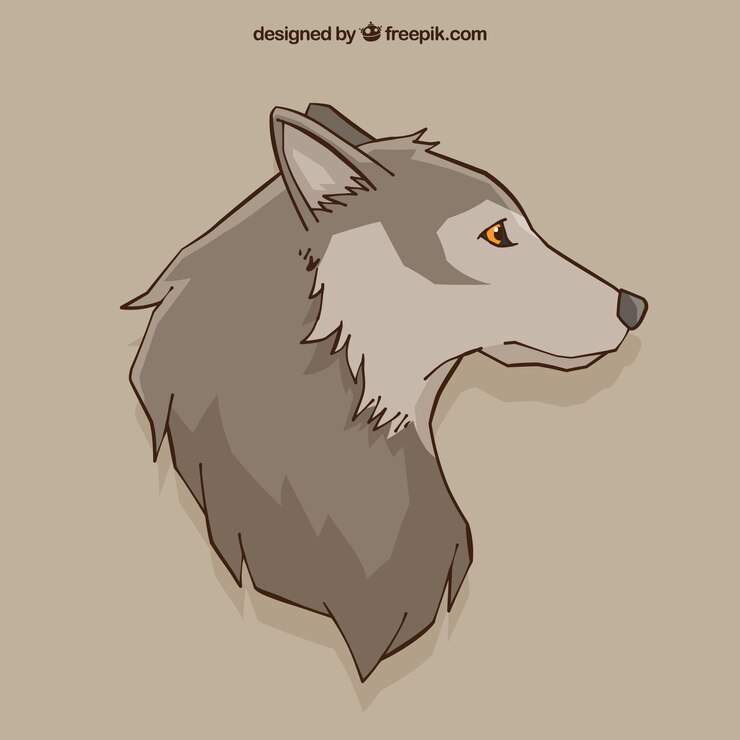 무료 Vector 늑대 그림 배경