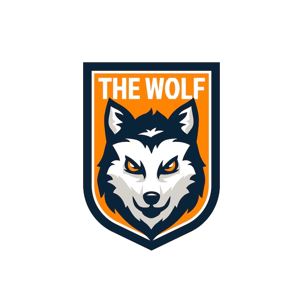 Free vector wolf logo design template