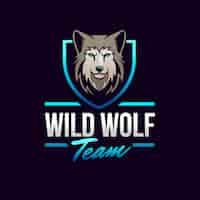 Free vector wolf logo design template