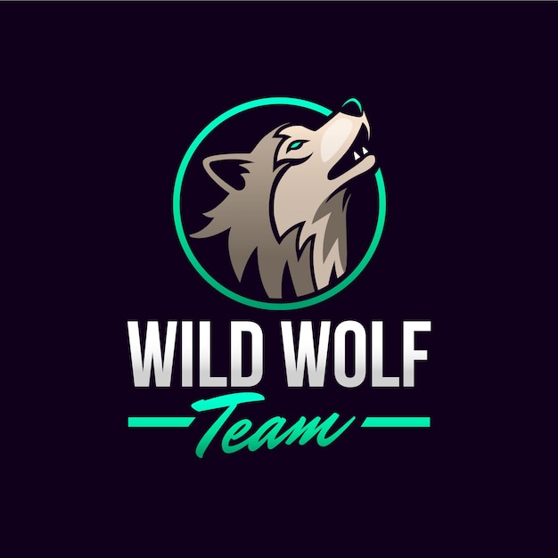 Wolf logo design template