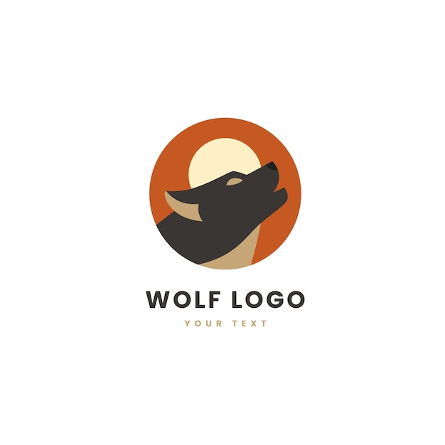 Free vector wolf  logo template design