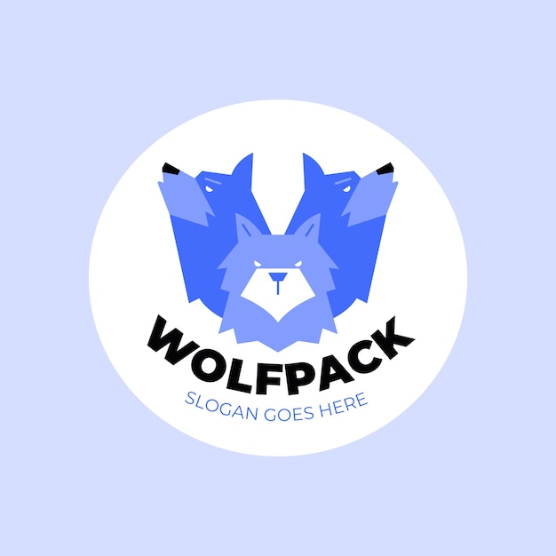 Wolfpack branding logo template