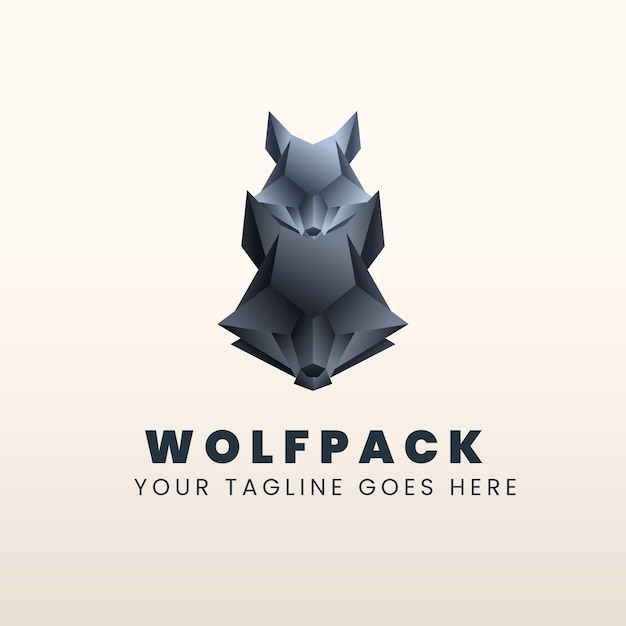 Шаблон фирменного логотипа Wolfpack
