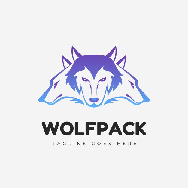 Шаблон фирменного логотипа Wolfpack