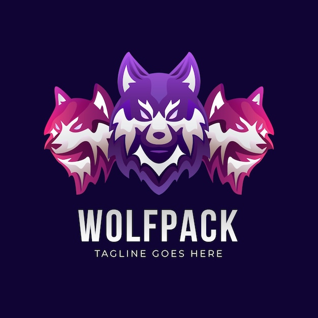 Wolfpack branding logo template