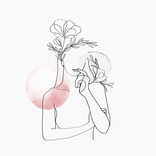 ポピー チューリップ オダマキの花の水彩イラストとフラワーガーデンリース 無料のベクター