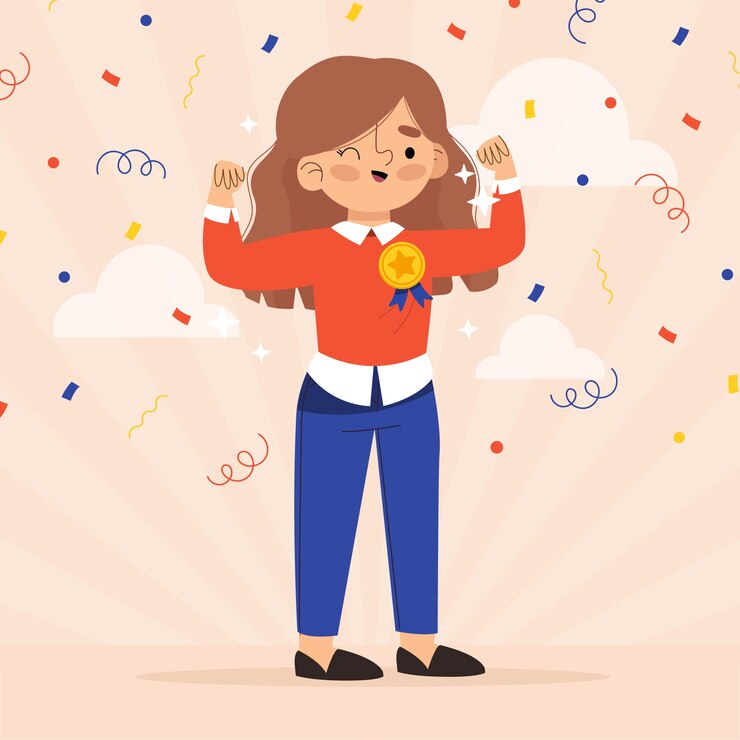 無料Vector 今月の従業員である女性