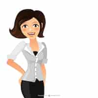 Free vector woman cartoon character