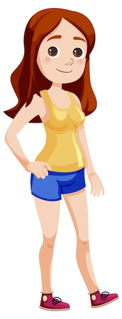 Woman in casual outfit vector