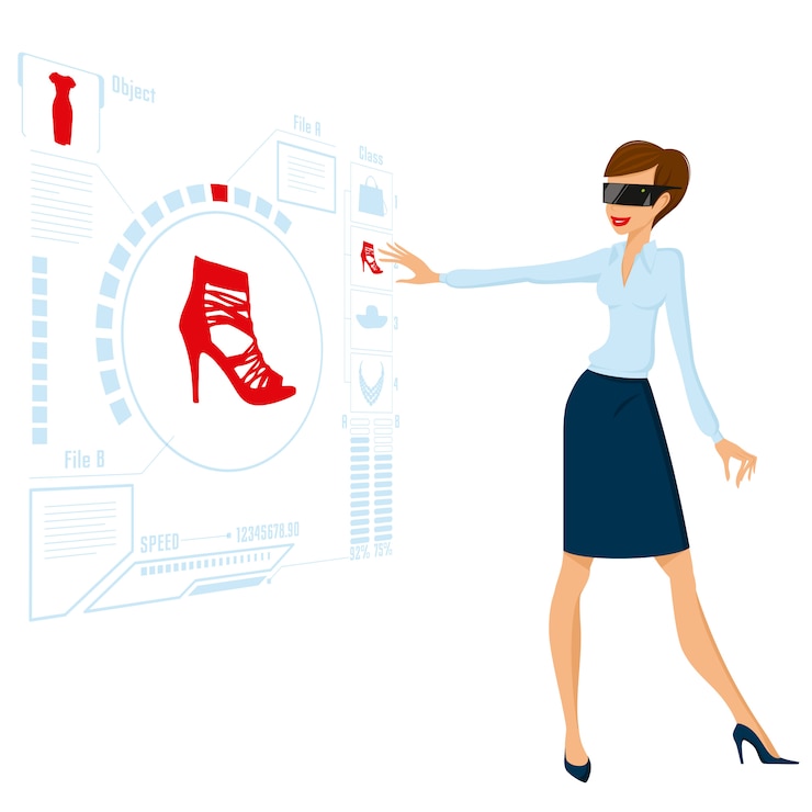 Free Vector woman doing future business illustration